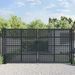 Portail de jardin anthracite 400x225 cm acier - Photo n°1