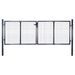 Portail en maille Acier galvanisé 289x100 cm Gris - Photo n°1