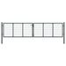 Portail en maille de jardin Acier galvanisé 400 x 125 cm Gris 2 - Photo n°1