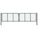 Portail en maille de jardin Acier galvanisé 400 x 150 cm Gris - Photo n°1