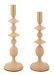 Porte-bougies gémeaux rose lot de 2 pièces cm ø10x29-10x33 - Photo n°1