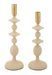 Porte-bougies gemini crème, ensemble de 2 pièces, ø10x29-10x33 cm - Photo n°1