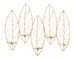 Porte-bougies mural en forme de feuille cm 66x14x56 - Photo n°1