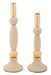 Porte-bougies strek cream, lot de 2, ø9,5 x 25 cm - 9,5 x 30 cm - Photo n°1