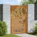 Porte de jardin acier résistant aux intempéries design vagues - Photo n°1