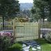 Porte de jardin en piquets Bois de pin imprégné 100 x 75 cm - Photo n°3