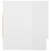 Porte manteau mural Blanc brillant 70x32,5x35 cm - Photo n°7