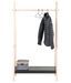Porte-manteau sur pied TORINO – Bois naturel & noir – Style moderne - Photo n°1
