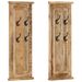 Porte-manteaux 2 pcs Bois massif de manguier 38x100 cm - Photo n°1