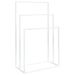 Porte-serviettes sur pied Blanc 48x24x79 cm Fer - Photo n°2