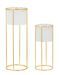Porte-vases blanc, lot de 2, ø 17 x 46 cm - 14 x 34 cm - Photo n°1