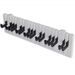 Portemanteau sous forme de clavier de piano 16 trous noirs - Photo n°1