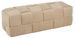 Pouf 3 places tissu beige Feni L 120 cm - Photo n°1