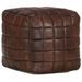 Pouf 40 x 40 x 40 cm Marron foncé Cuir véritable de chèvre - Photo n°1