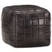 Pouf 40 x 40 x 40 cm Noir Cuir véritable de chèvre - Photo n°1