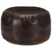 Pouf 60 x 30 cm Marron foncé Cuir véritable de chèvre - Photo n°1