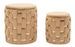 Pouf avec rangement shanty gold ensemble 2 pièces cm ø 37x42-28x35 - Photo n°1