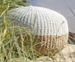 Pouf boule rotin blanc et naturel Zatia D 59 cm - Photo n°2