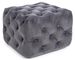 Pouf carré en velours gris foncé Vania L 62 cm - Photo n°1