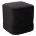 Pouf carré haut velours noir Junie L 46 cm - Photo n°1