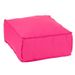 Pouf carré polyester rose Veeda - Photo n°1