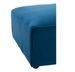 Pouf carré tissu bleu et bois massif Nissy L 80 cm - Photo n°5