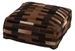 Pouf chalet en cuir marron Igor L 60 cm - Photo n°1
