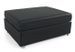Pouf convertible en lit 1 place simili cuir noir Politan - Photo n°1