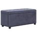 Pouf de rangement 87,5 cm Gris Similicuir daim - Photo n°1