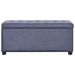 Pouf de rangement 87,5 cm Gris Similicuir daim - Photo n°3