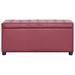 Pouf de rangement 87,5 cm Rouge bordeaux Similicuir - Photo n°3