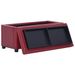 Pouf de rangement 87,5 cm Rouge bordeaux Similicuir - Photo n°5