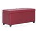 Pouf de rangement 87,5 cm Rouge bordeaux Similicuir - Photo n°6