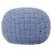 Pouf Design tressé Bleu 50x35 cm Coton - Photo n°1