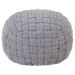 Pouf Design tressé Gris 50x35 cm Coton - Photo n°1