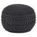 Pouf fait à la main en macramé Anthracite 45x30 cm Coton 4 - Photo n°1