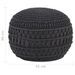 Pouf fait à la main en macramé Anthracite 45x30 cm Coton 4 - Photo n°5