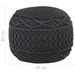 Pouf fait à la main en macramé Anthracite 45x30 cm Coton 3 - Photo n°5