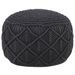 Pouf fait à la main en macramé Anthracite 45x30 cm Coton 2 - Photo n°1