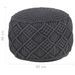 Pouf fait à la main en macramé Anthracite 45x30 cm Coton 2 - Photo n°5