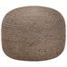 Pouf fait à la main Gris clair 45 x 30 cm Jute - Photo n°1