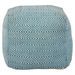 Pouf carré tissu bleu Satrap - Photo n°2