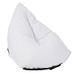 Pouf poire triangulaire polyester blanc Ettis - Photo n°1