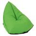 Pouf poire triangulaire polyester vert Veeda - Photo n°1
