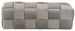 Pouf rectangulaire tissu gris clair Lopez L 120 cm - Photo n°2