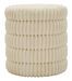 Pouf rond design bandes superposées contemporain Jairo - Photo n°1
