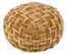 Pouf rond en viscose rond ocre style crochet Raja L 49 cm - Photo n°1