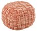 Pouf rond en viscose rose style crochet Nanou L 49 cm - Photo n°1