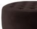 Pouf rond matelassé velours marron foncé Styla 70 cm - Photo n°3