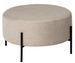 Pouf rond moderne en tissu avec pieds en métal noir Kamila - Photo n°1